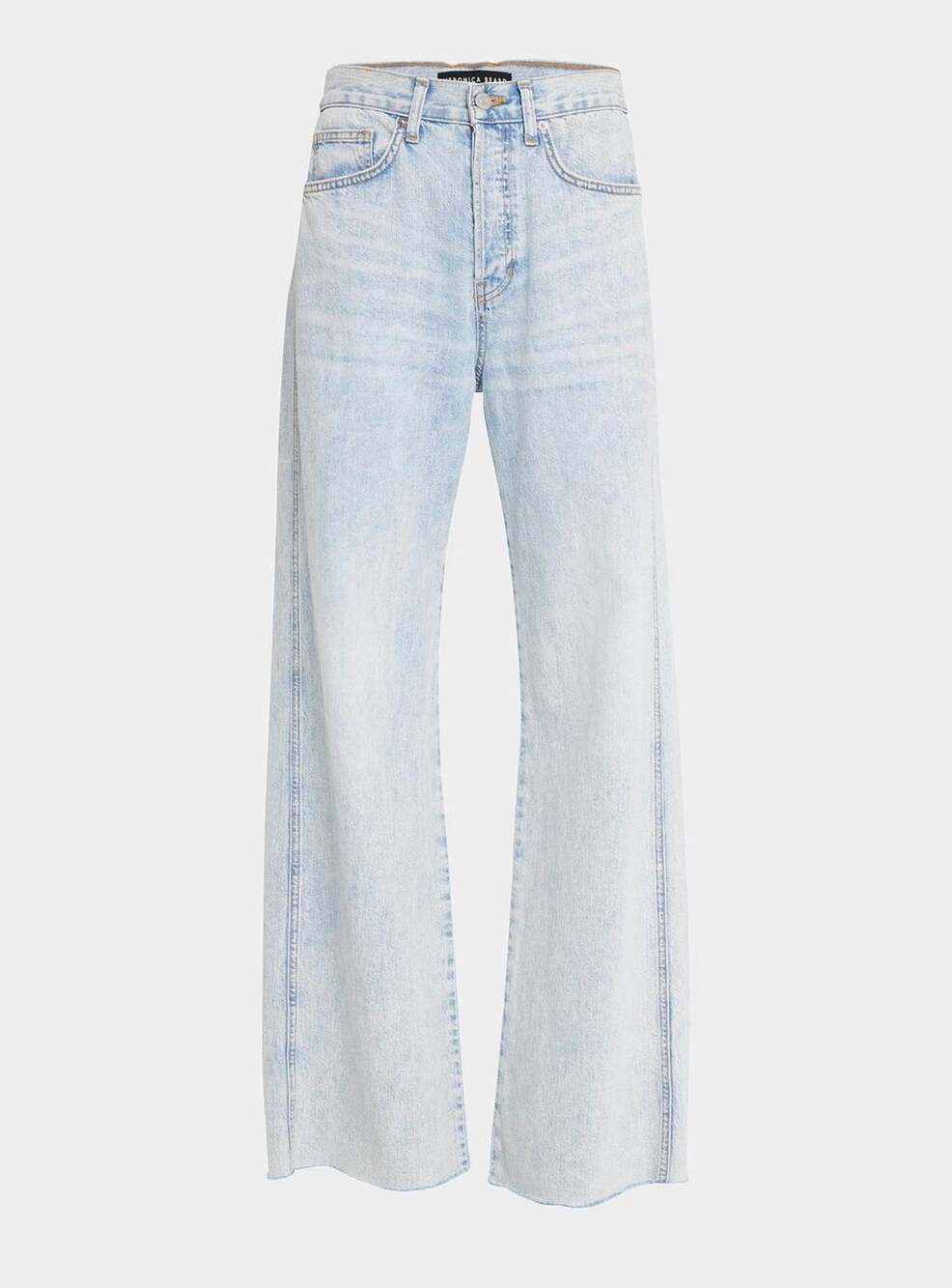 Veronica Beard Taylor Wide-Leg Jeans Light Wash Denim